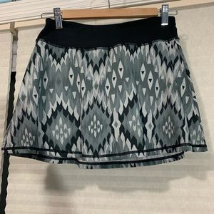 Black patterned HEAD tennis skirt